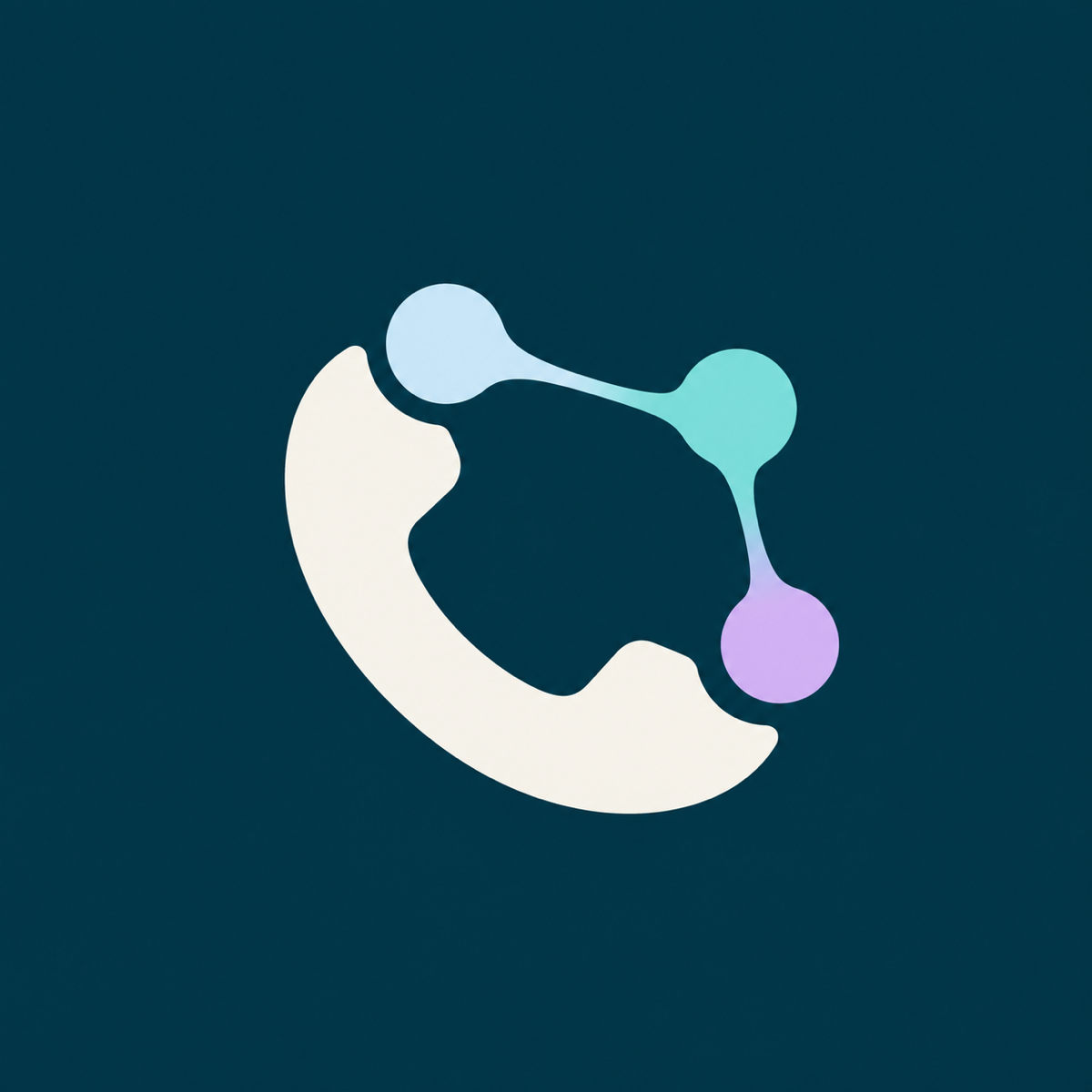 CallNeuron phone handset and connected neural nodes logo